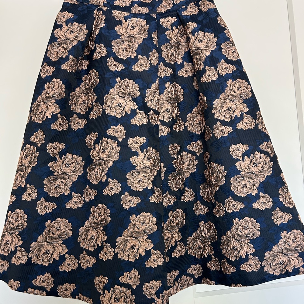 Endless Rose Navy Floral A-Line Skirt